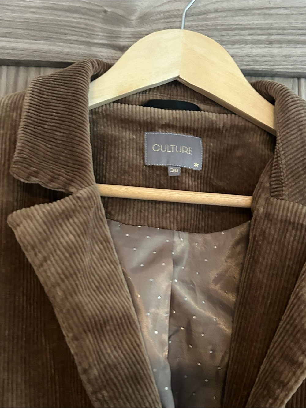 CULTURE Brown Corduroy Blazer Single Button Jacket Size 38 (US 6/8) - Picture 2 of 9